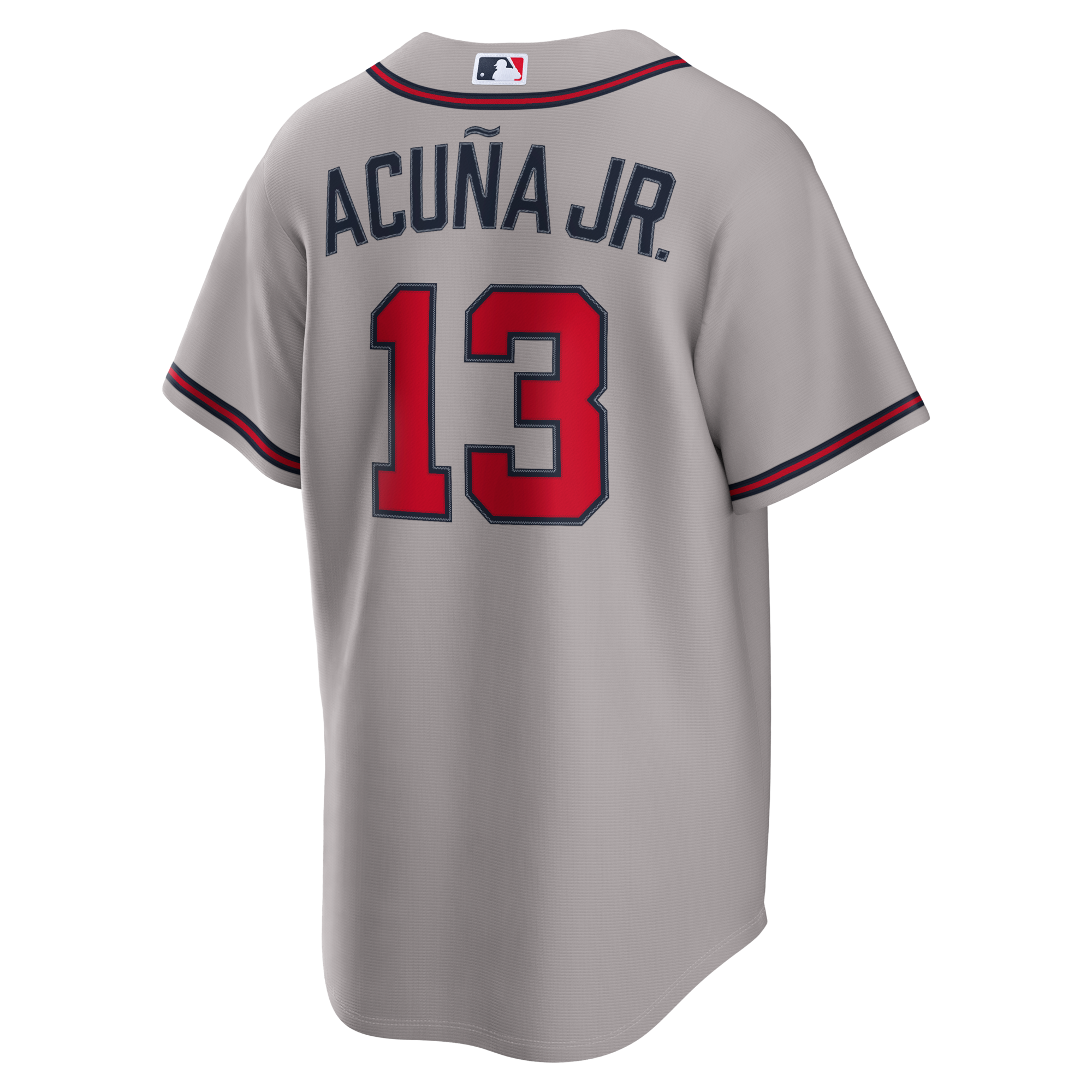 Atlanta Braves Ronald Acuña Jr. Nike Gray Road Replica Jersey