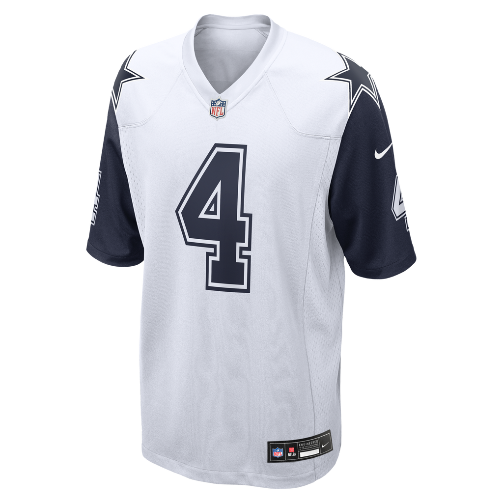 Dallas Cowboys Dak Prescott Nike White Alternate Game Team Jersey