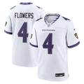 Baltimore Ravens Zay Flowers Nike White Game Jersey