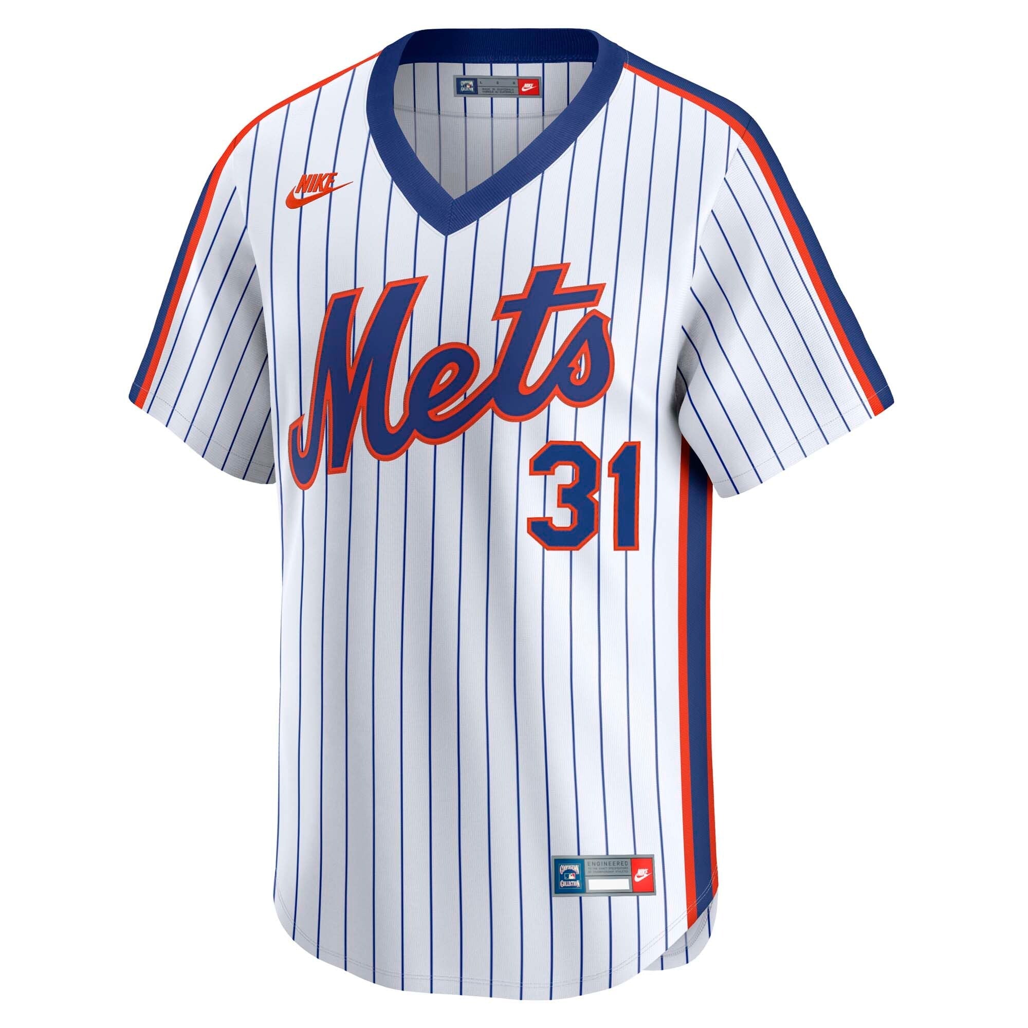 New York Mets Mike Piazza Nike White Throwback Cooperstown Collection Limited Jersey