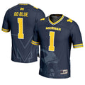 GameDay Greats #1 Navy Michigan Wolverines Icon Print Football Fashion Jersey