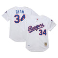 Texas Rangers Nolan Ryan Mitchell & Ness White 1993 Cooperstown Collection Authentic Jersey