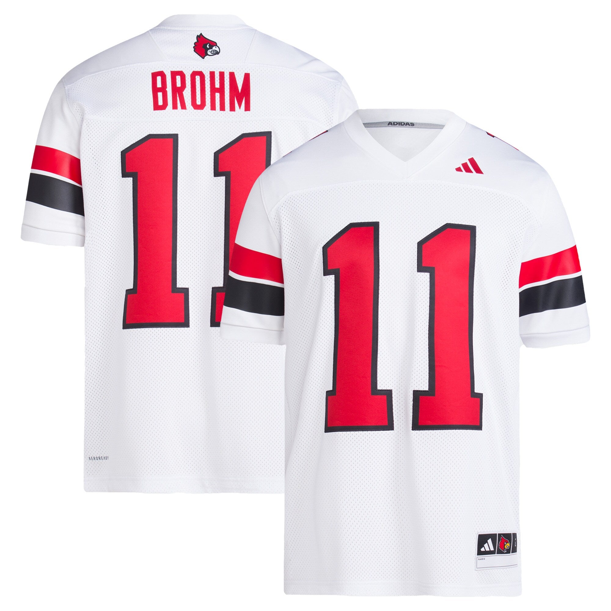 adidas Jeff Brohm White Louisville Cardinals Football Icon Premier Jersey