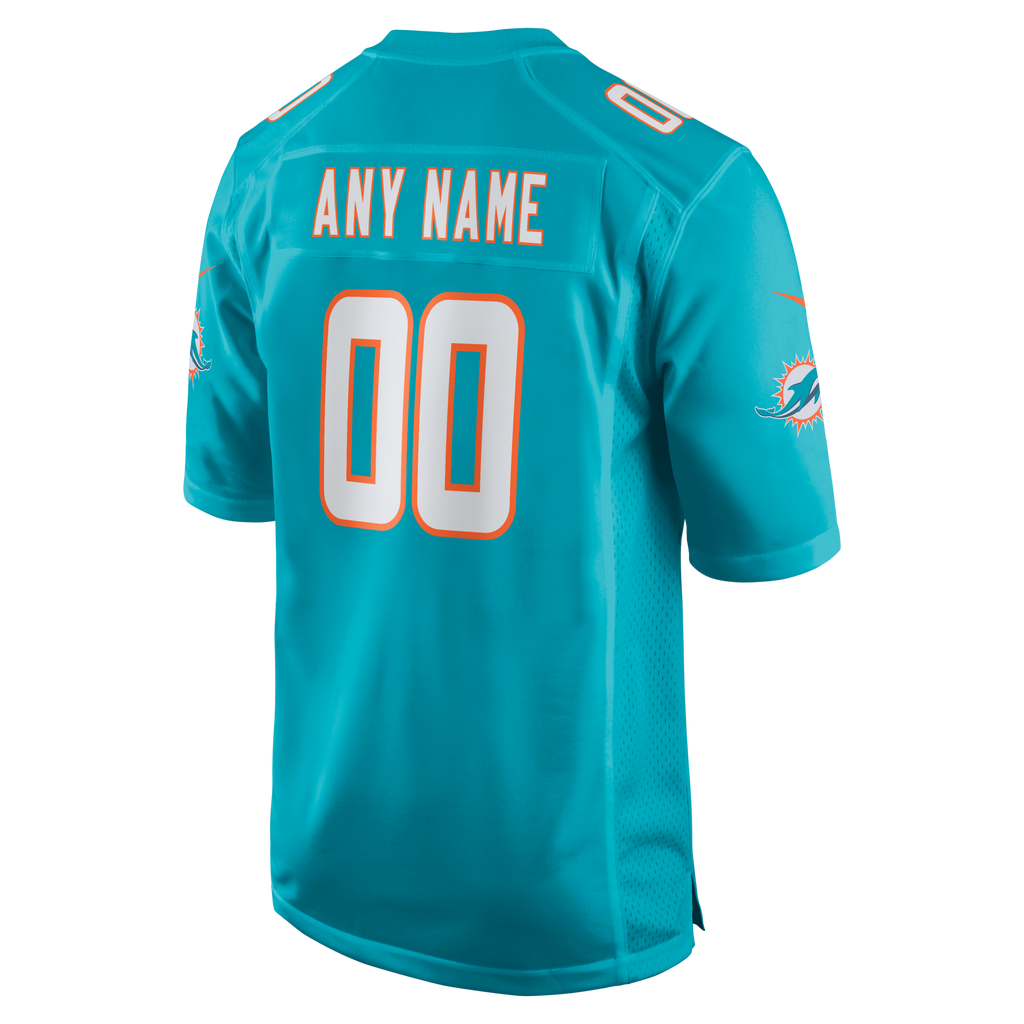 Miami Dolphins Nike Aqua Custom Game Jersey