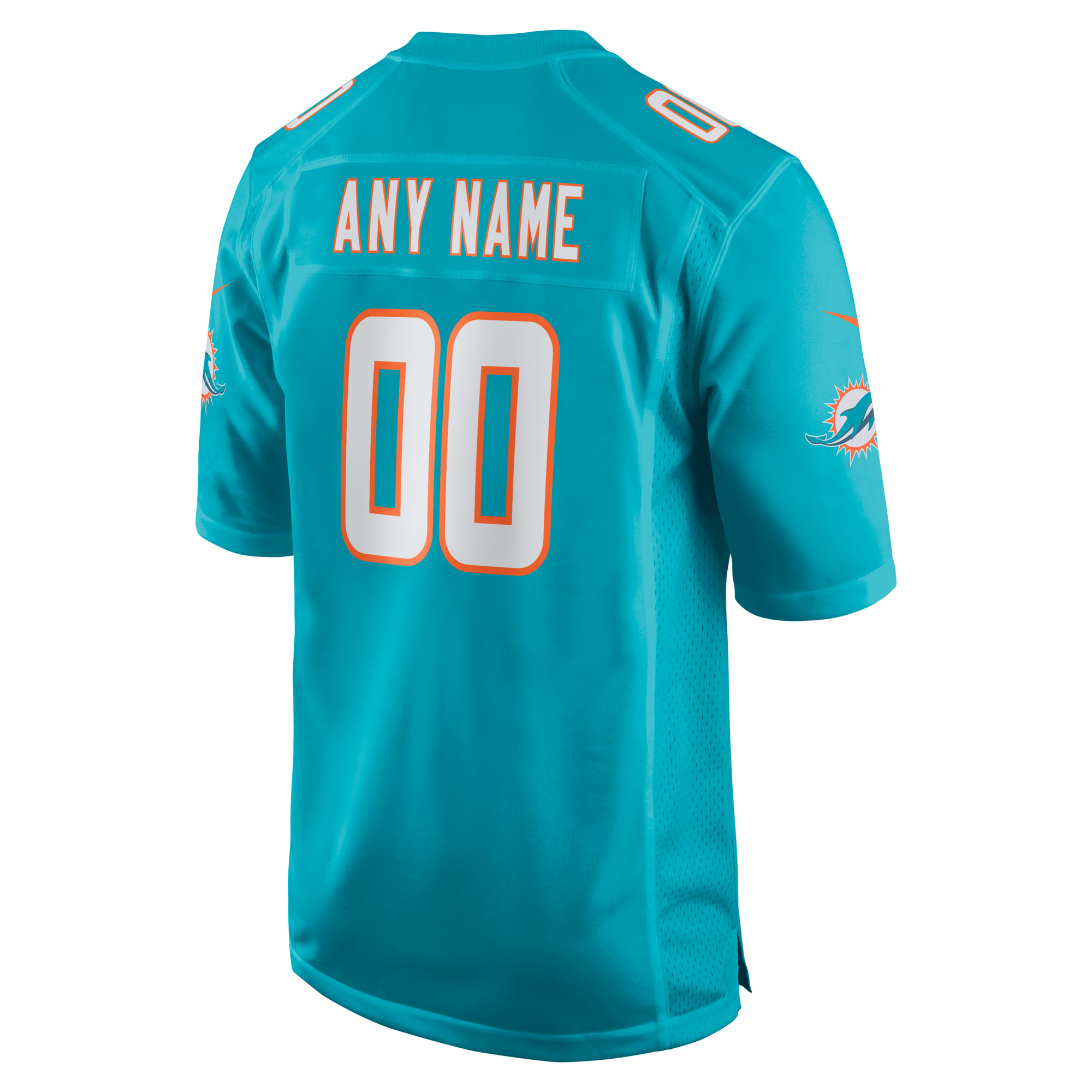 Miami Dolphins Nike Aqua Custom Game Jersey