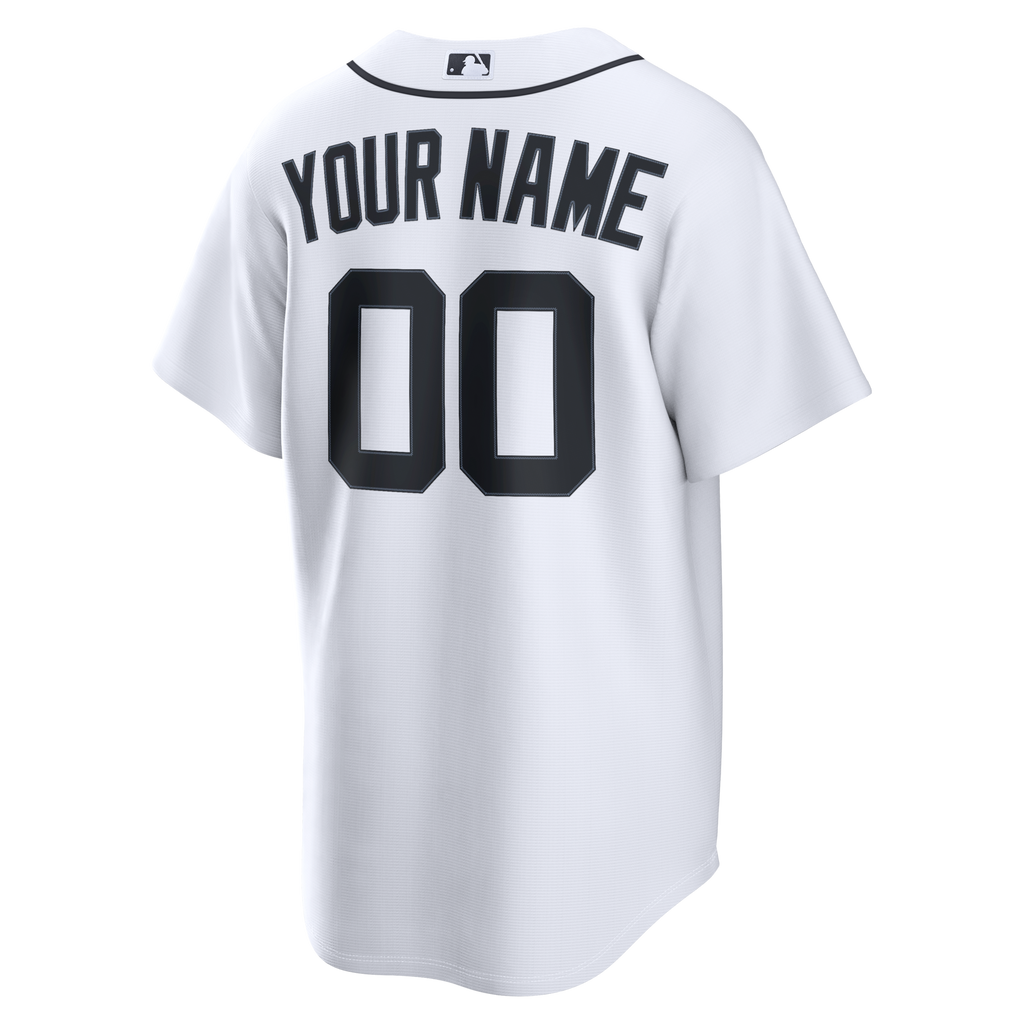 Detroit Tigers Nike White Home Replica Custom Jersey