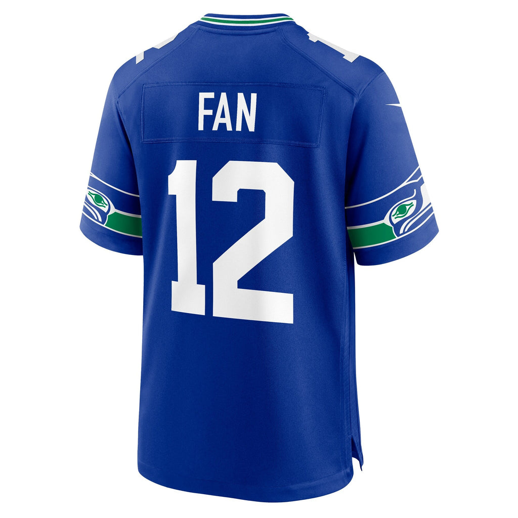 Seattle Seahawks 12s Nike Royal Throwback Player Game Jersey