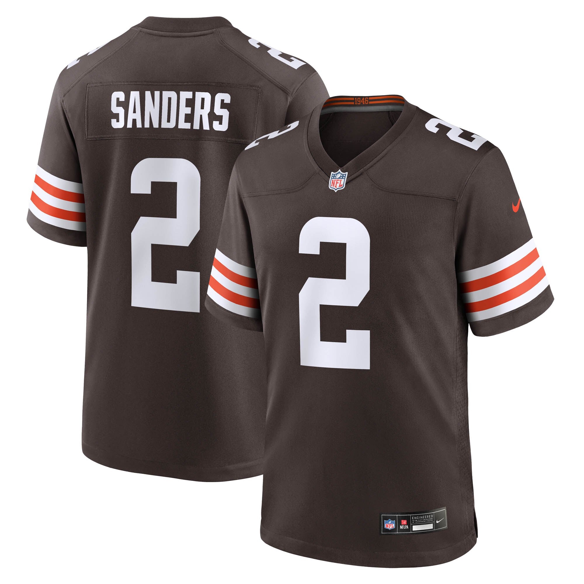 Cleveland Browns Shedeur Sanders Nike Brown Game Jersey