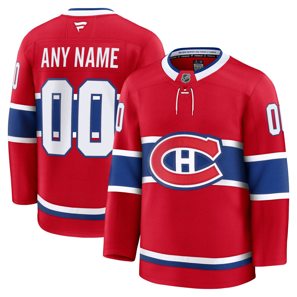 Montreal Canadiens Fanatics Red Home Premium Custom Jersey