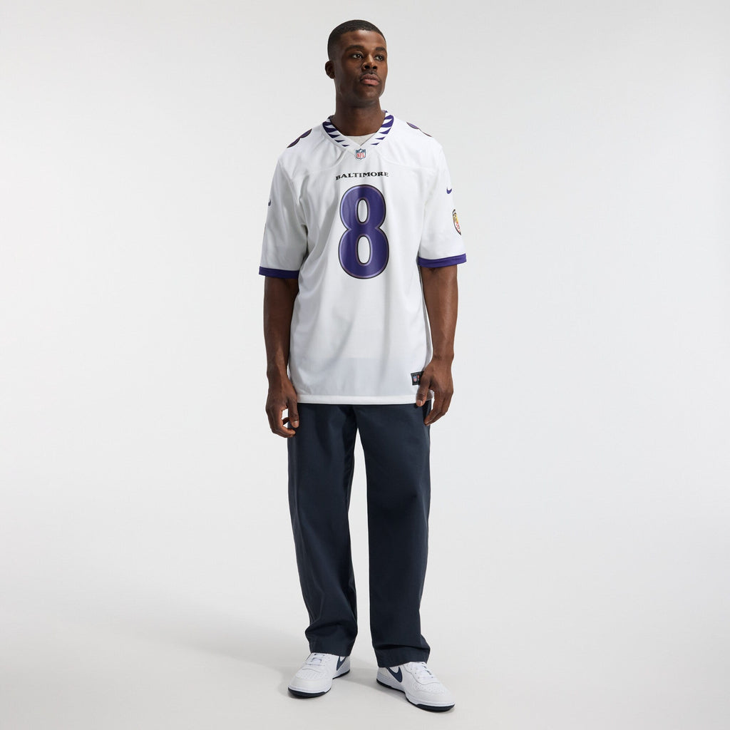Baltimore Ravens Lamar Jackson Nike White Game Jersey