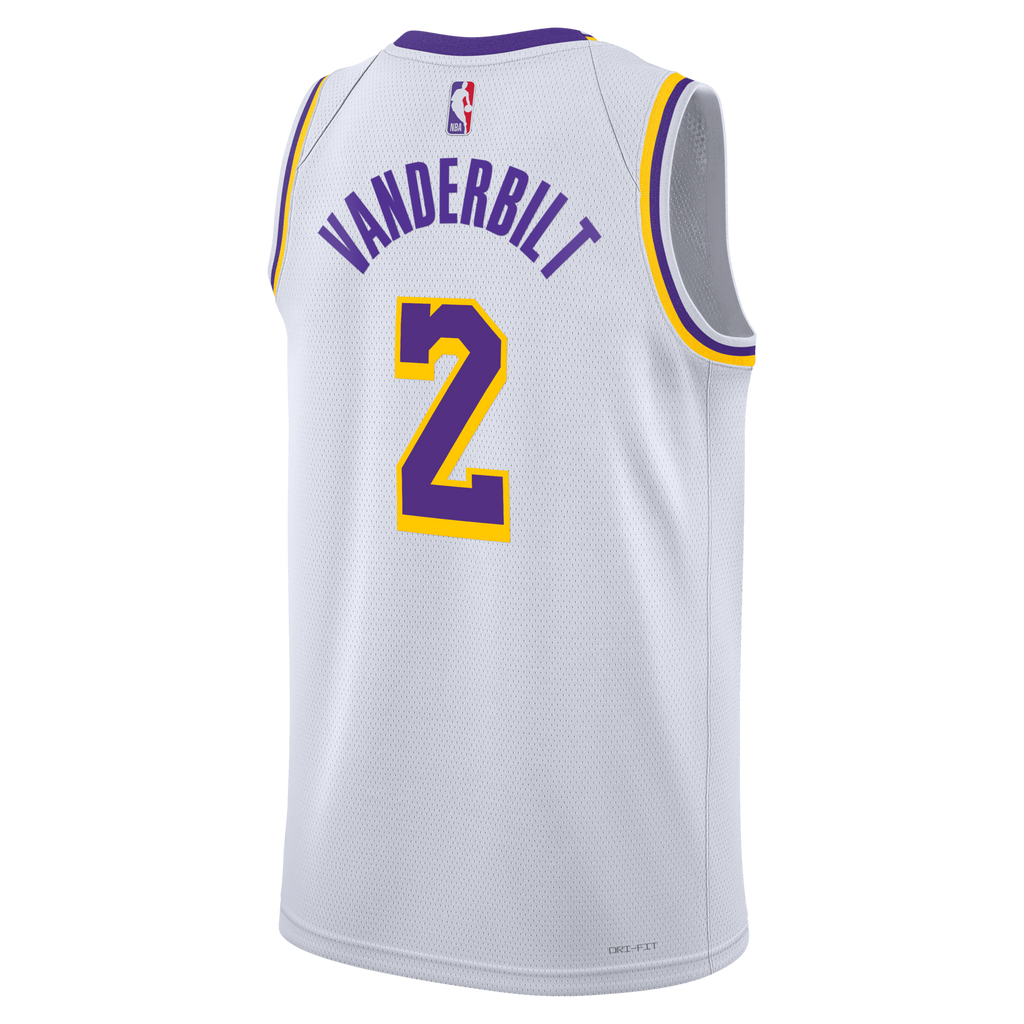 Los Angeles Lakers Nike Association Edition Swingman Jersey - White - Jarred Vanderbilt
