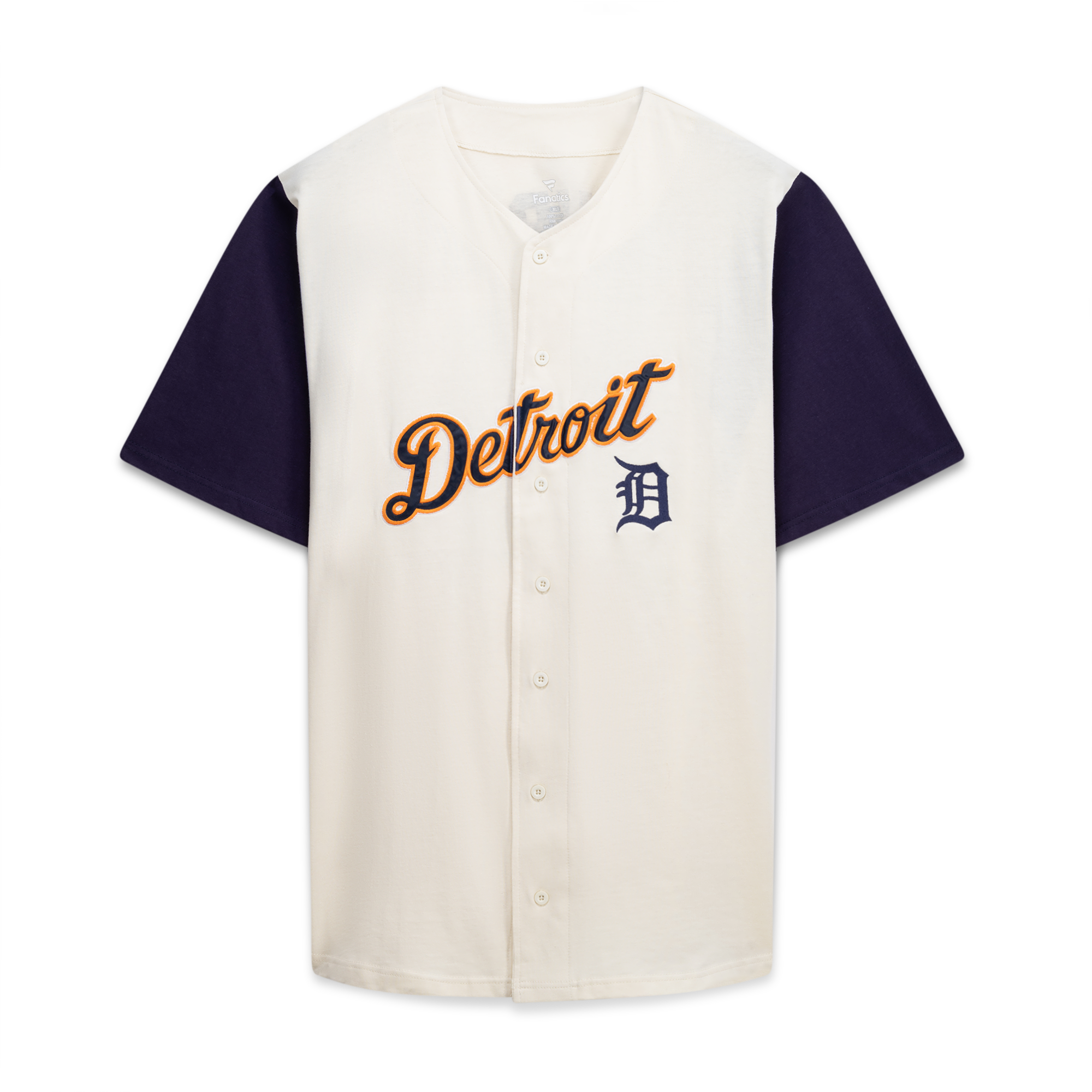 Detroit Tigers Profile Cream/Navy Big & Tall Two-Color Fashion Jersey