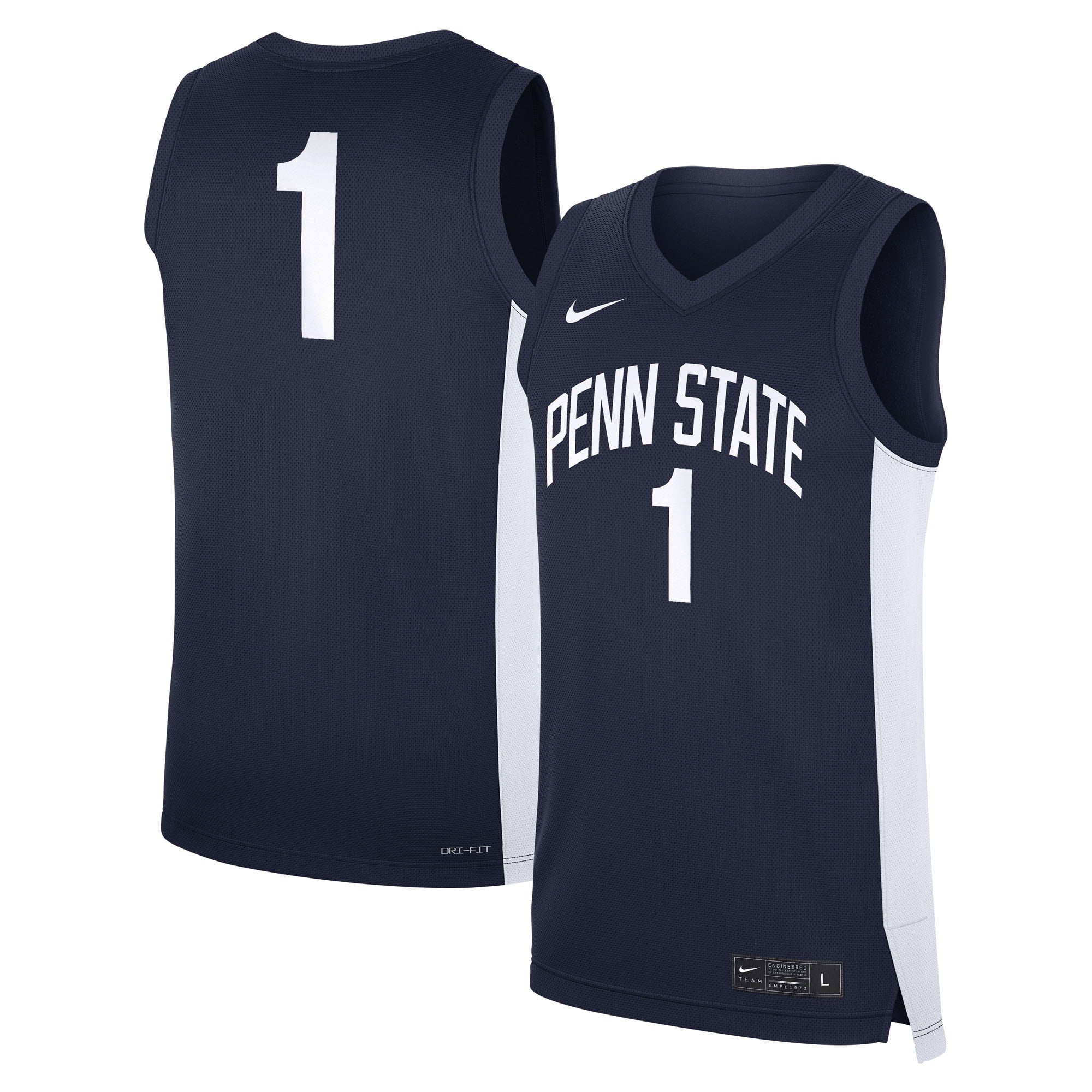 Nike #1 Navy Penn State Nittany Lions Road Replica Jersey