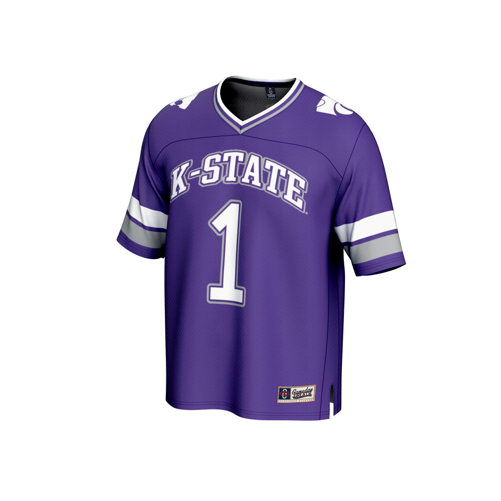 GameDay Greats #1 Purple Kansas State Wildcats Lightweight Collegiate Football Fashion Jersey