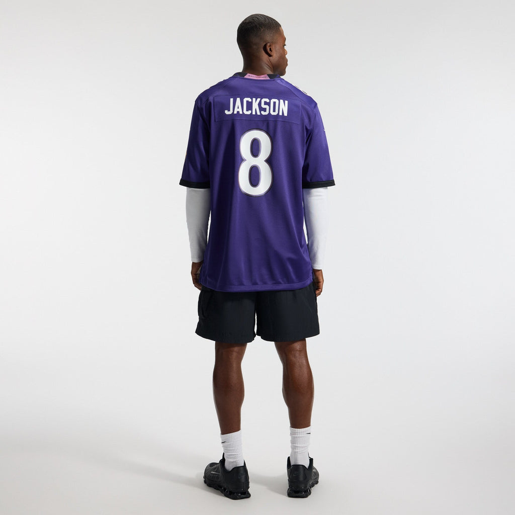 Baltimore Ravens Lamar Jackson Nike Purple Team Game Jersey