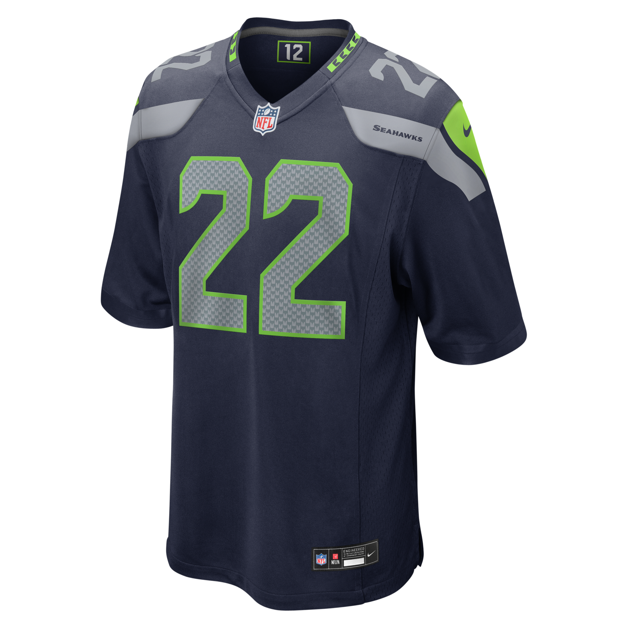 Seattle Seahawks Rashid Shaheed Nike College Navy Team Game Jersey