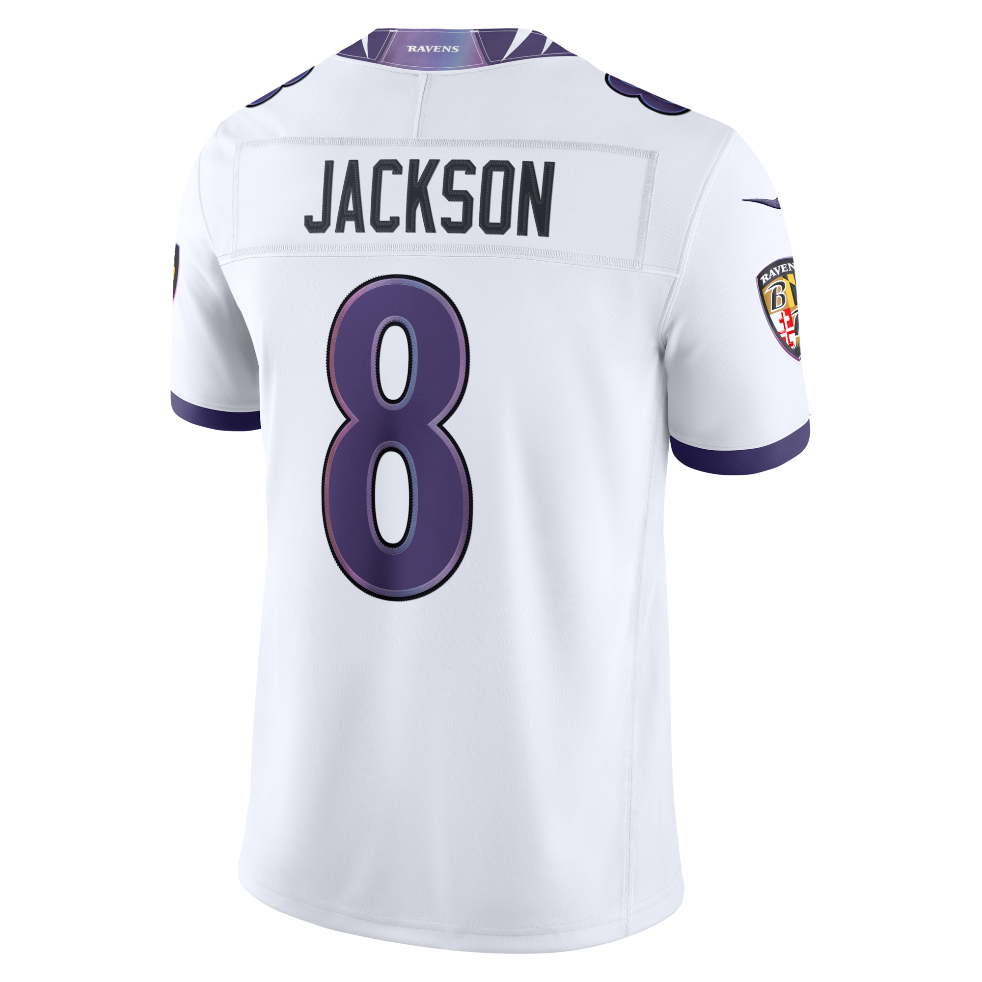 Baltimore Ravens Lamar Jackson Nike White Vapor F.U.S.E. Stitched Limited Jersey