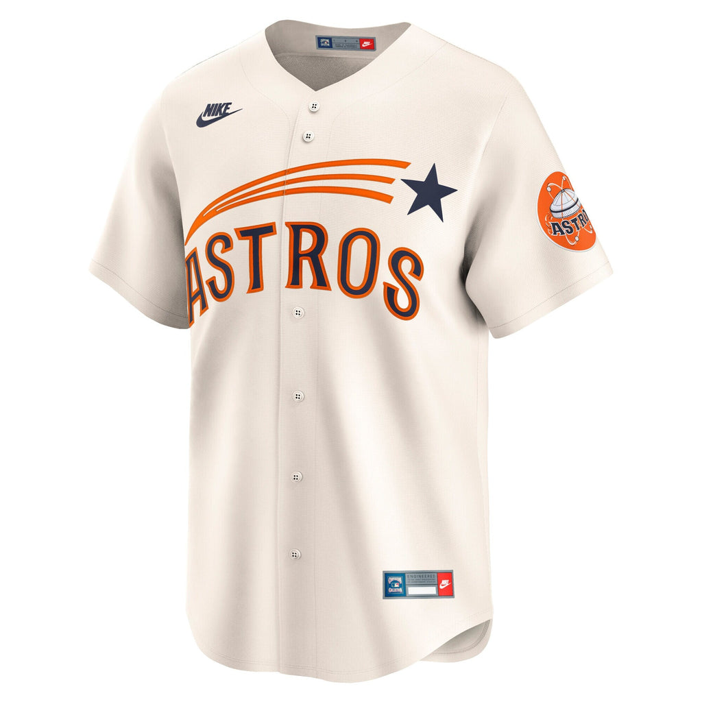 Houston Astros Nike Cream Cooperstown Collection Limited Jersey