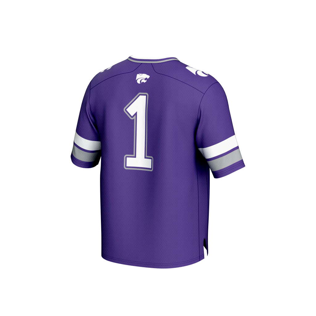 GameDay Greats #1 Purple Kansas State Wildcats Lightweight Collegiate Football Fashion Jersey