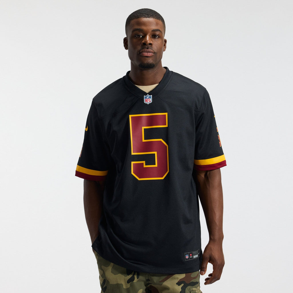 Hail Raiser Washington Commanders Jayden Daniels Nike Black Alternate Game Jersey