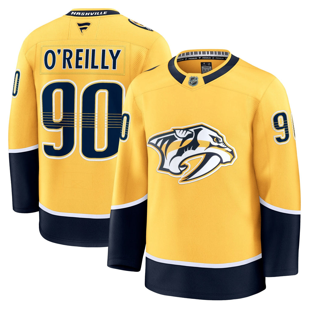 Nashville Predators Ryan O'Reilly Fanatics Yellow Home Premium Jersey