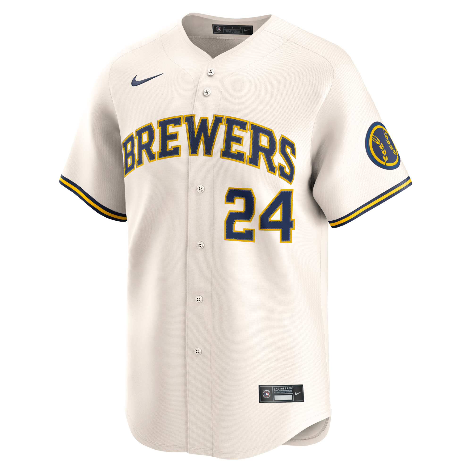 Milwaukee Brewers William Contreras Nike Cream Home Limited Player Jersey