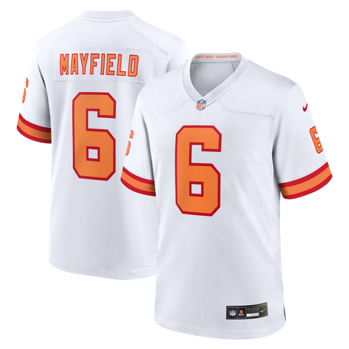 '76 Tampa Bay Buccaneers Baker Mayfield Nike White Player Game Jersey