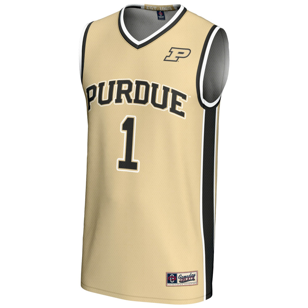 Male GameDay Greats #1 Gold Purdue Boilermakers Lightweight Basketball Jersey