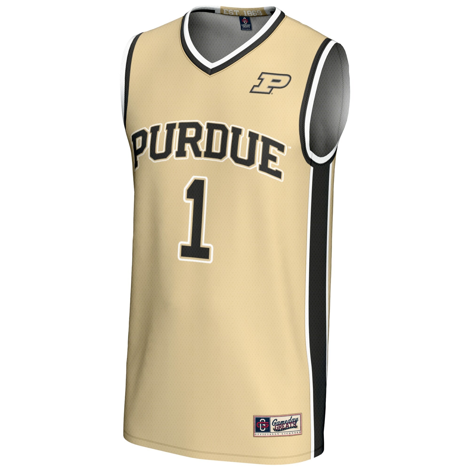 Male GameDay Greats #1 Gold Purdue Boilermakers Lightweight Basketball Jersey