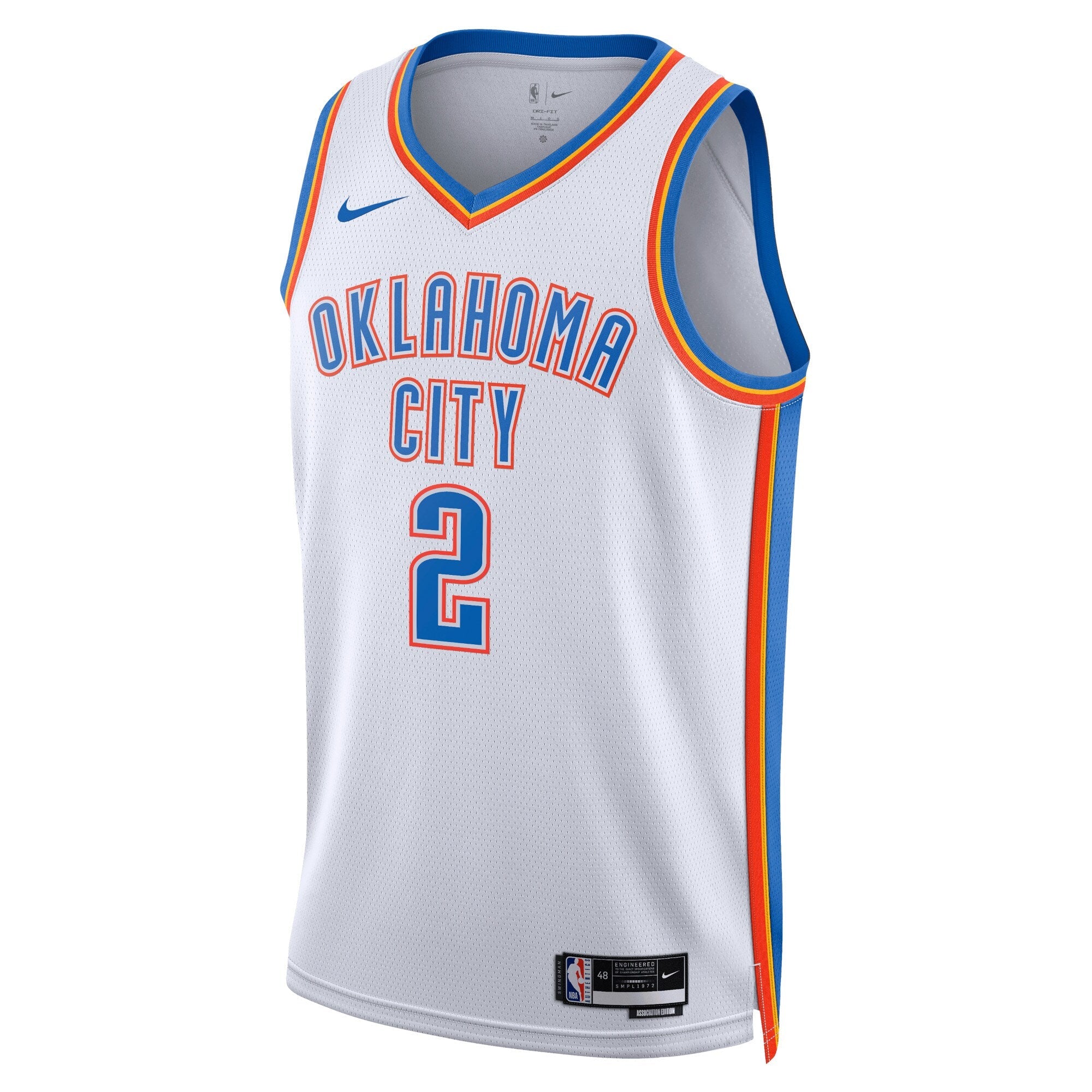 Oklahoma City Thunder Nike Association Edition Swingman Jersey - White - Shai Gilgeous-Alexander