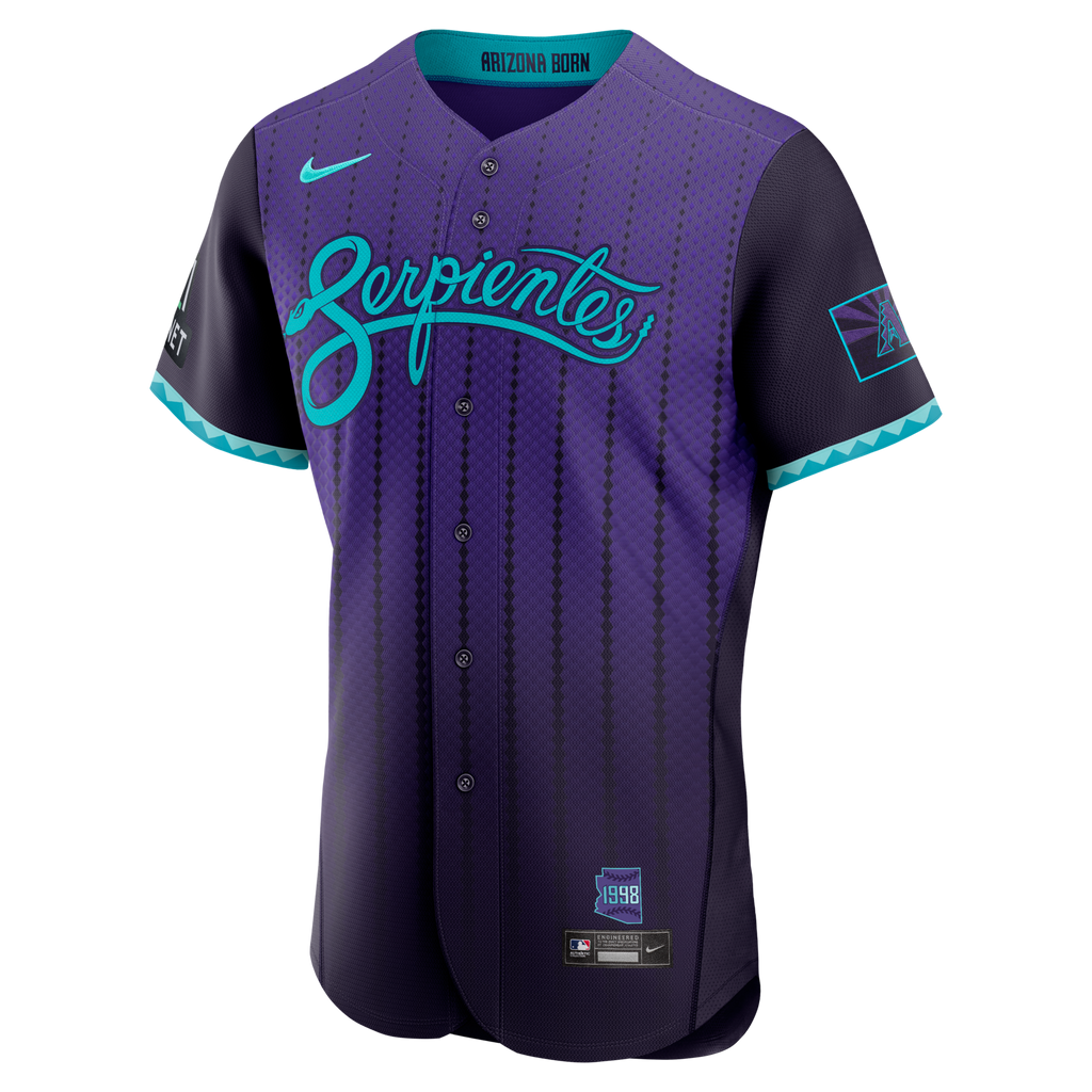 Arizona Diamondbacks Nike Purple City Connect Authentic Sponsor Patch Jersey