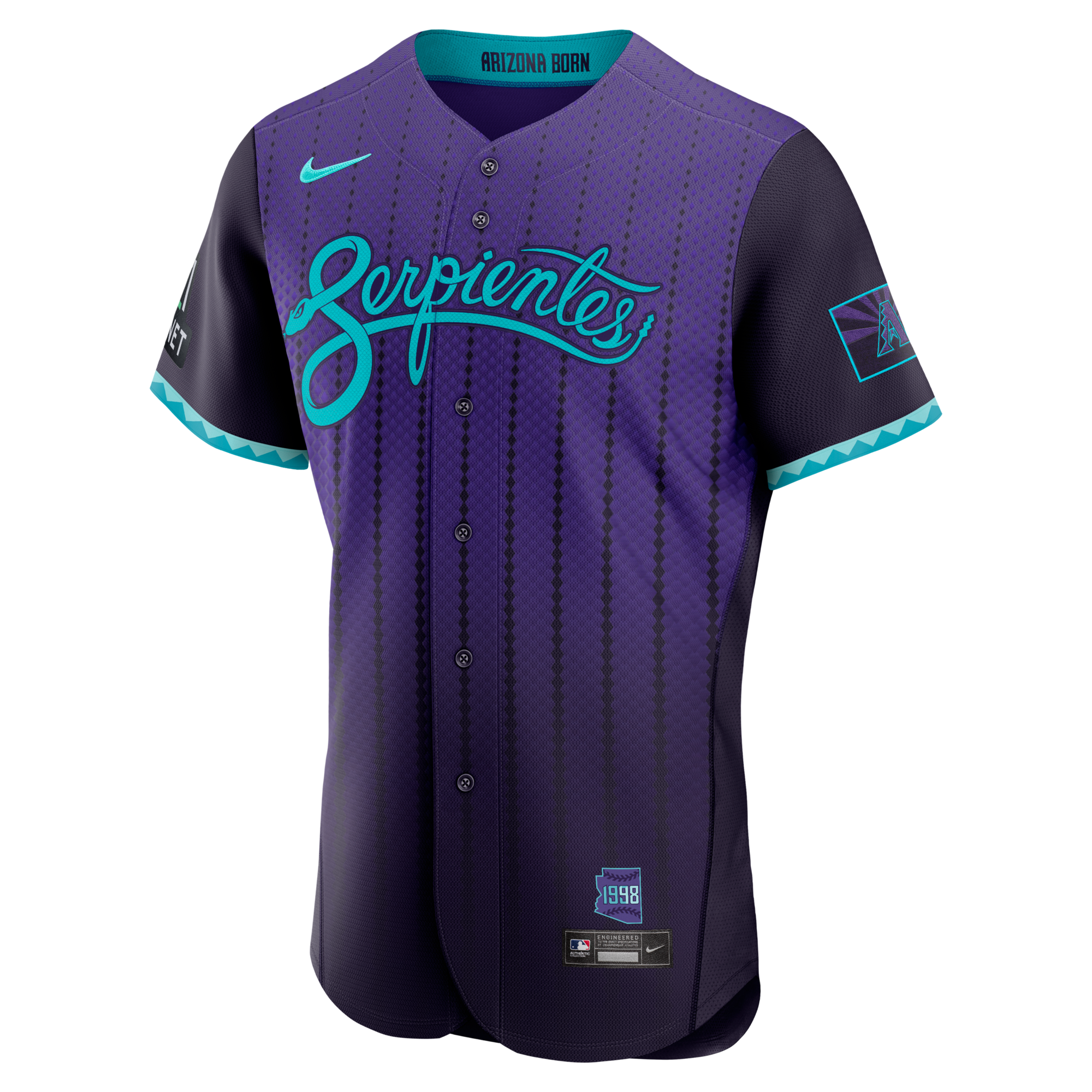 Arizona Diamondbacks Nike Purple City Connect Authentic Sponsor Patch Jersey
