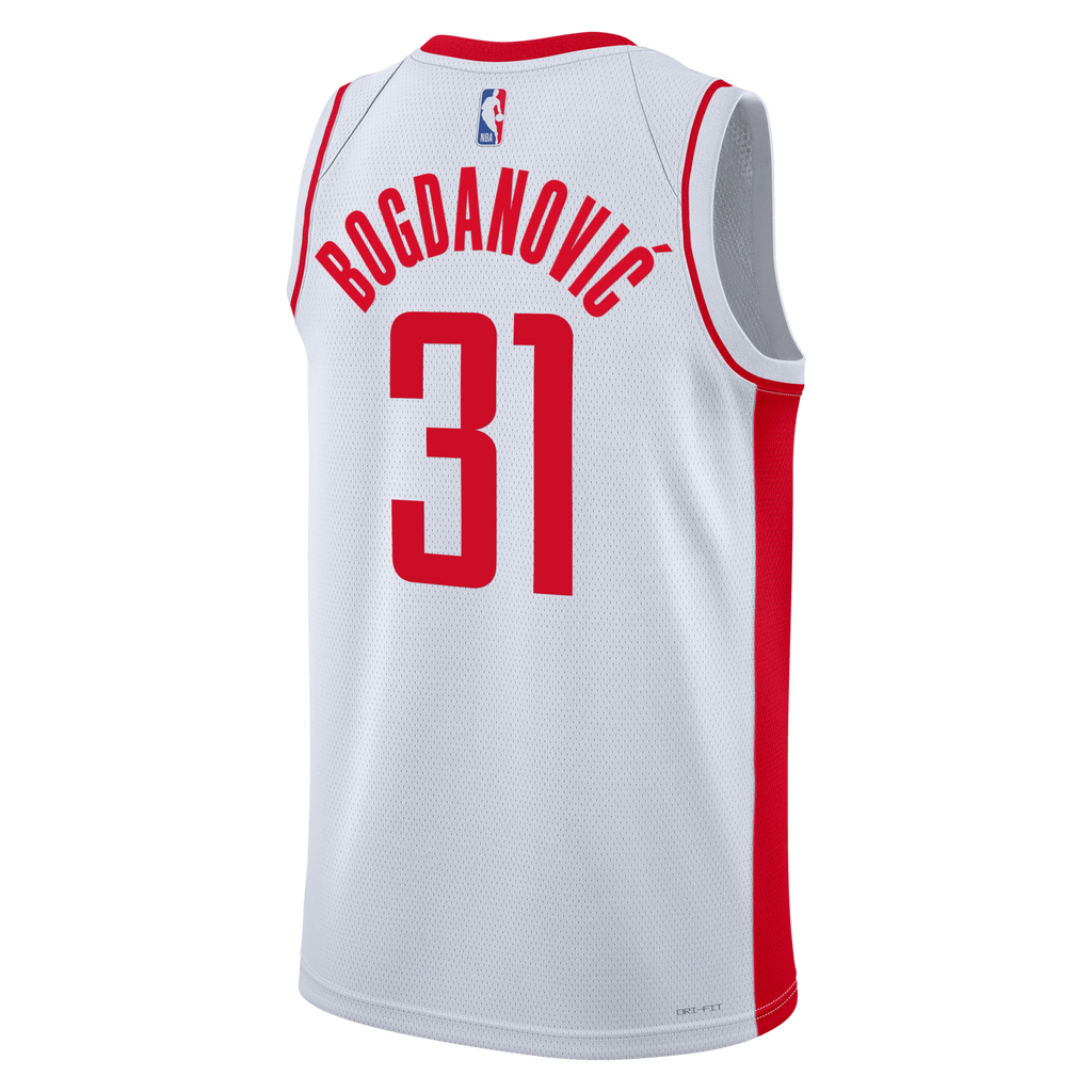 Houston Rockets Nike Association Edition Swingman Jersey - White - Bogdan Bogdanovi?