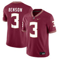 Nike Trey Benson Garnet Florida State Seminoles Player Game Jersey