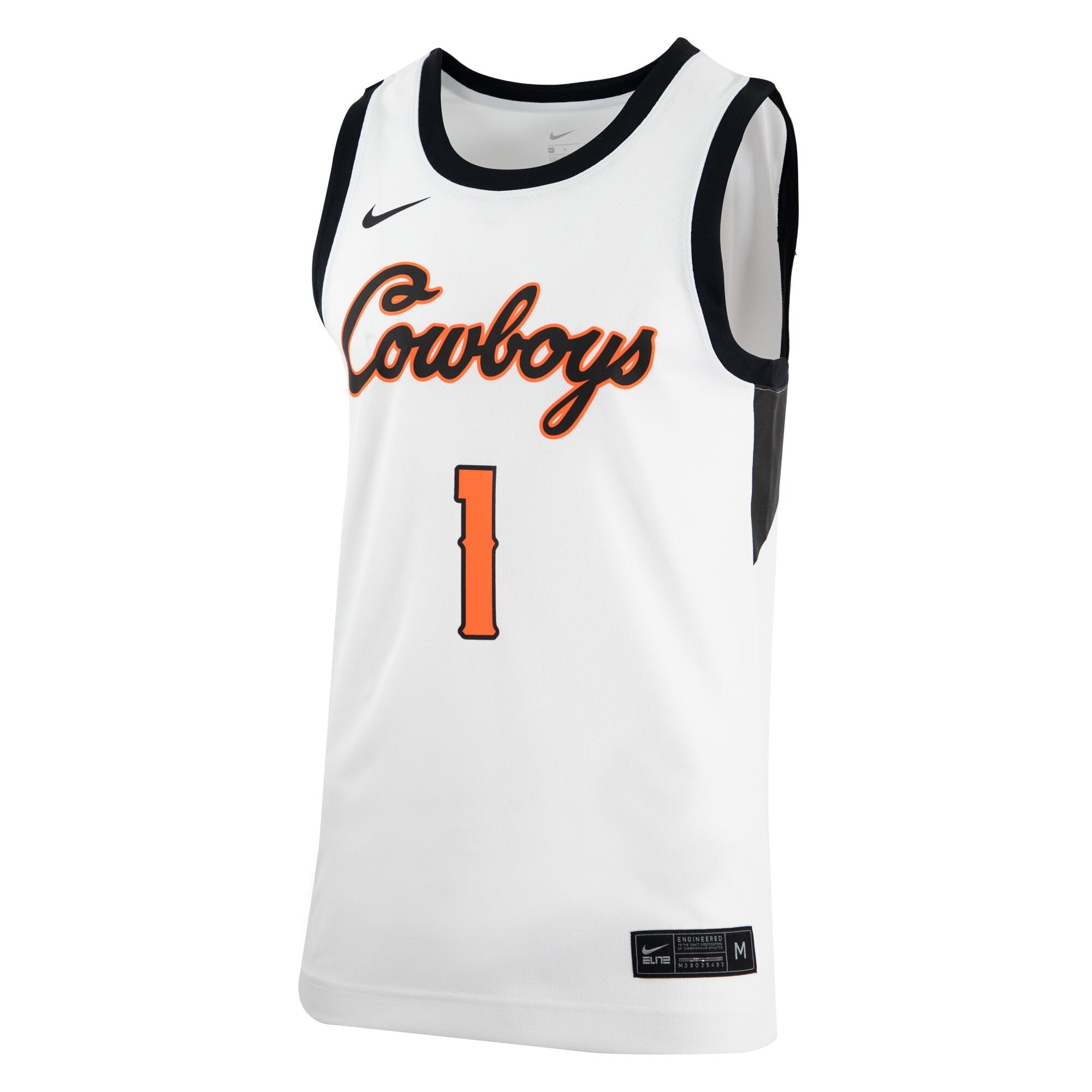 Nike White Oklahoma State Cowboys Retro Replica Basketball Jersey
