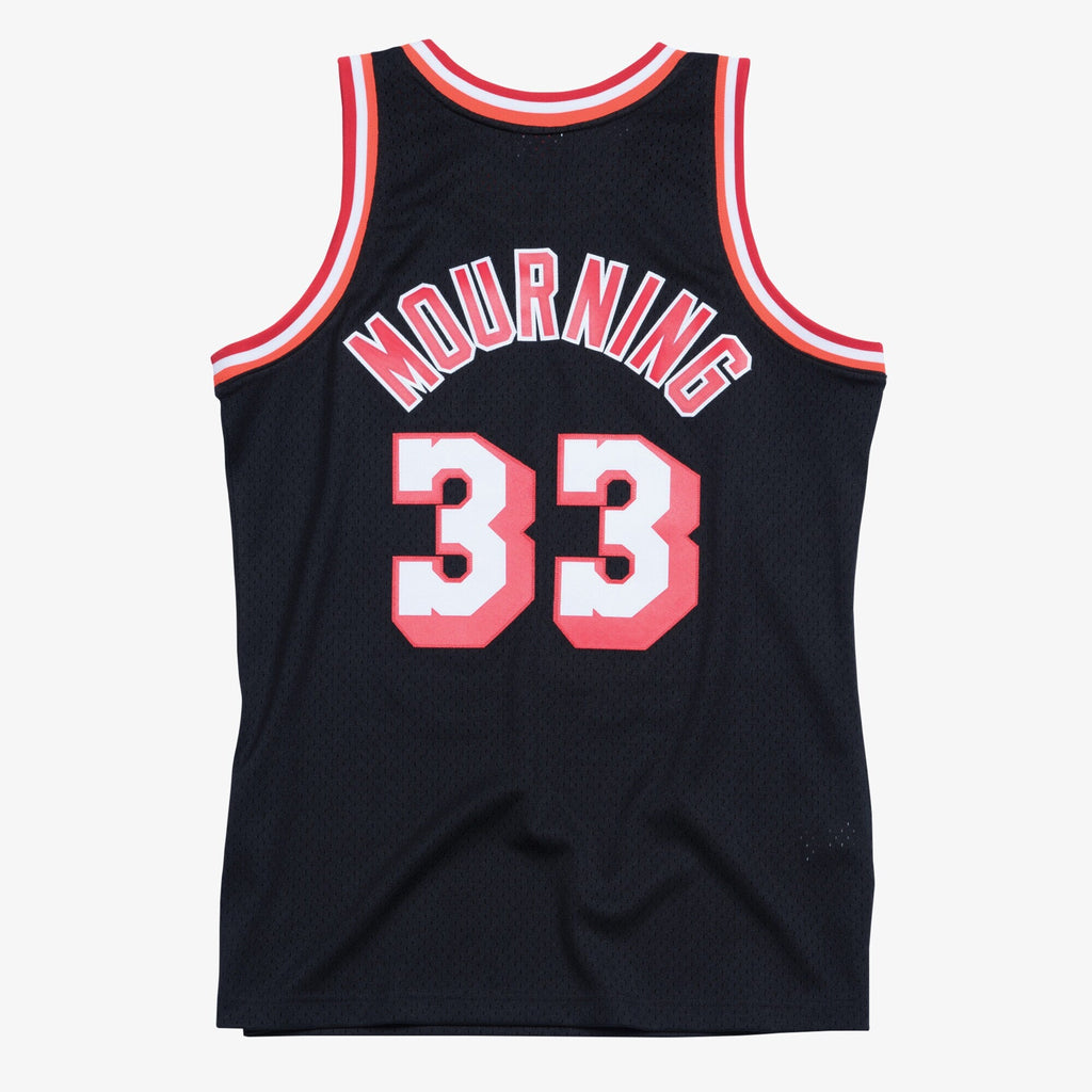 Mitchell & Ness Alonzo Mourning Black Miami Heat Hardwood Classics Swingman Jersey