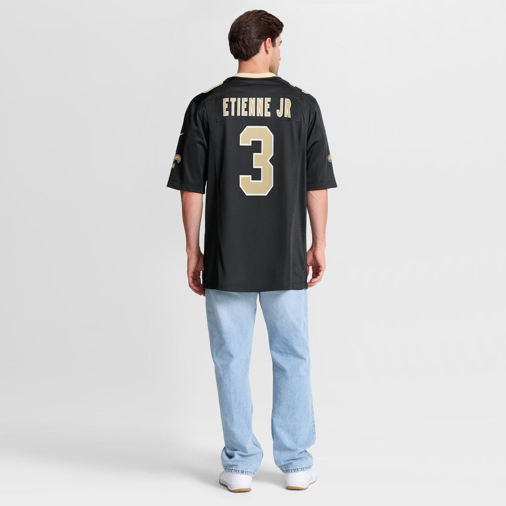 New Orleans Saints Travis Etienne Jr Nike Black Game Jersey