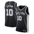 San Antonio Spurs Nike Icon Edition Swingman Jersey - Black - Jeremy Sochan