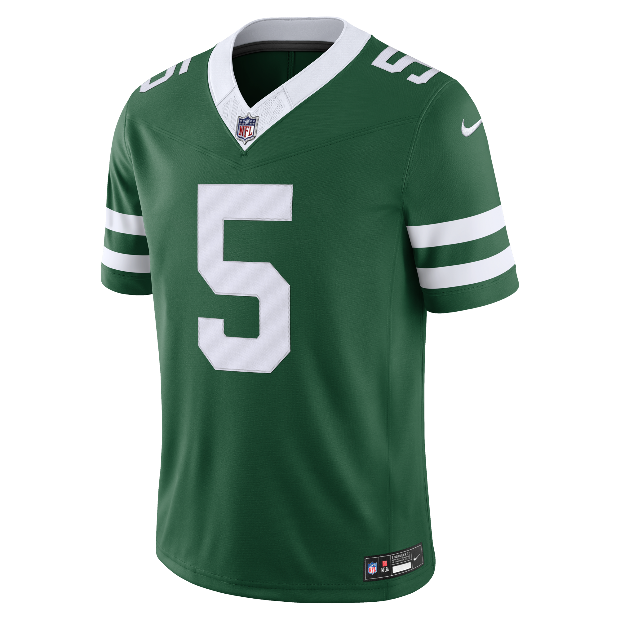 New York Jets Garrett Wilson Nike Legacy Green Team Vapor F.U.S.E. Stitched Limited Jersey