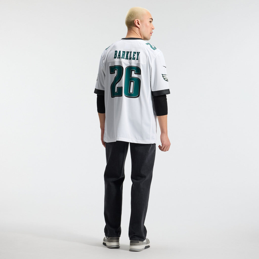 Philadelphia Eagles Saquon Barkley Nike White Game Jersey