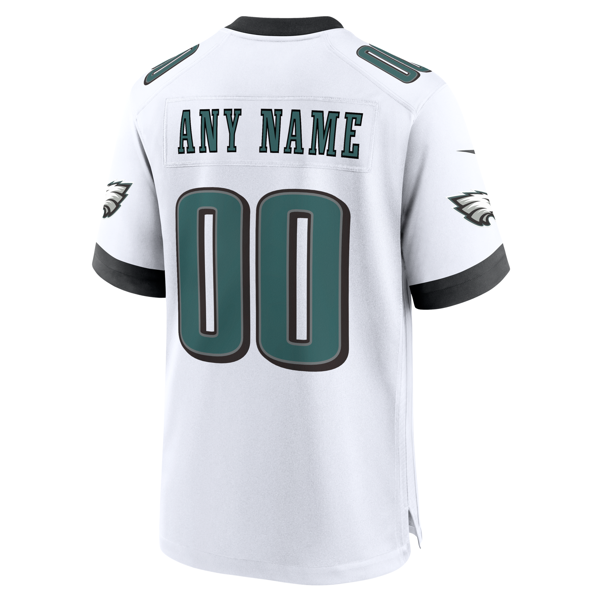 Philadelphia Eagles Nike White White Custom Game Jersey