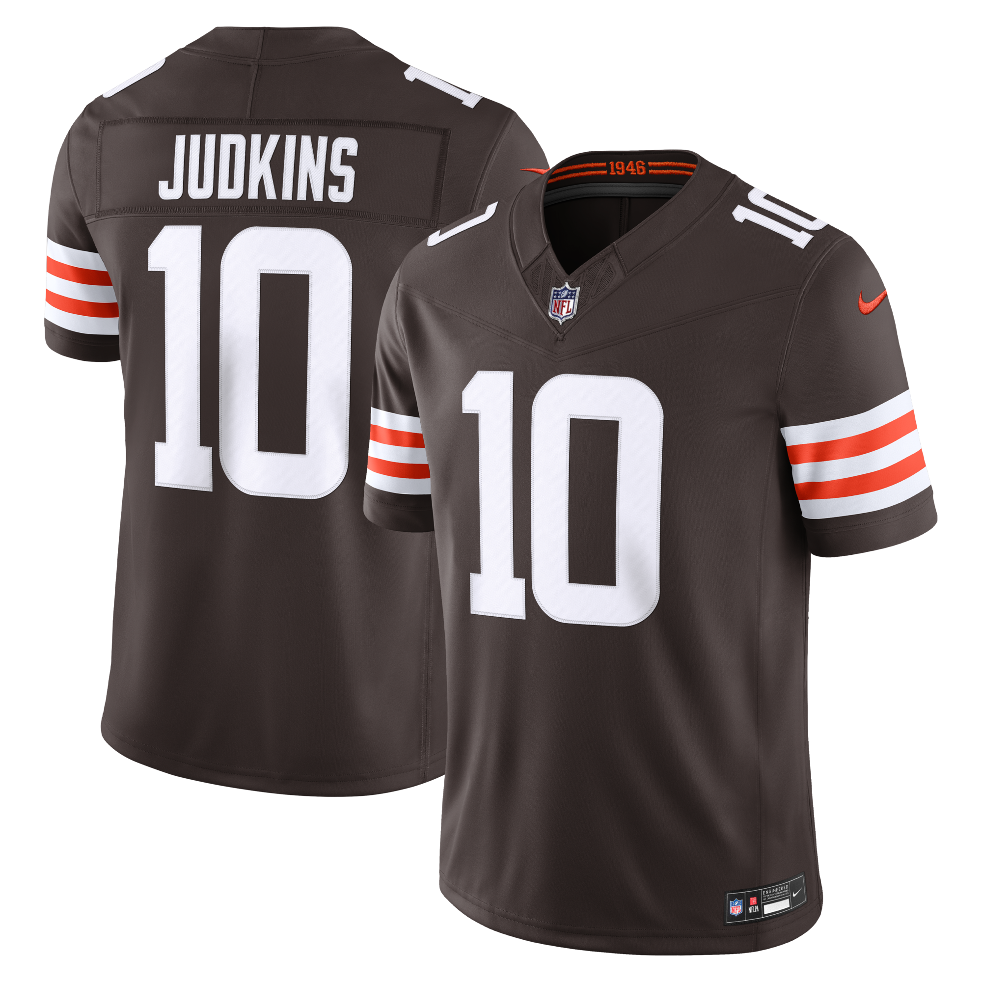 Cleveland Browns Quinshon Judkins Nike Brown Team Vapor F.U.S.E. Stitched Limited Jersey