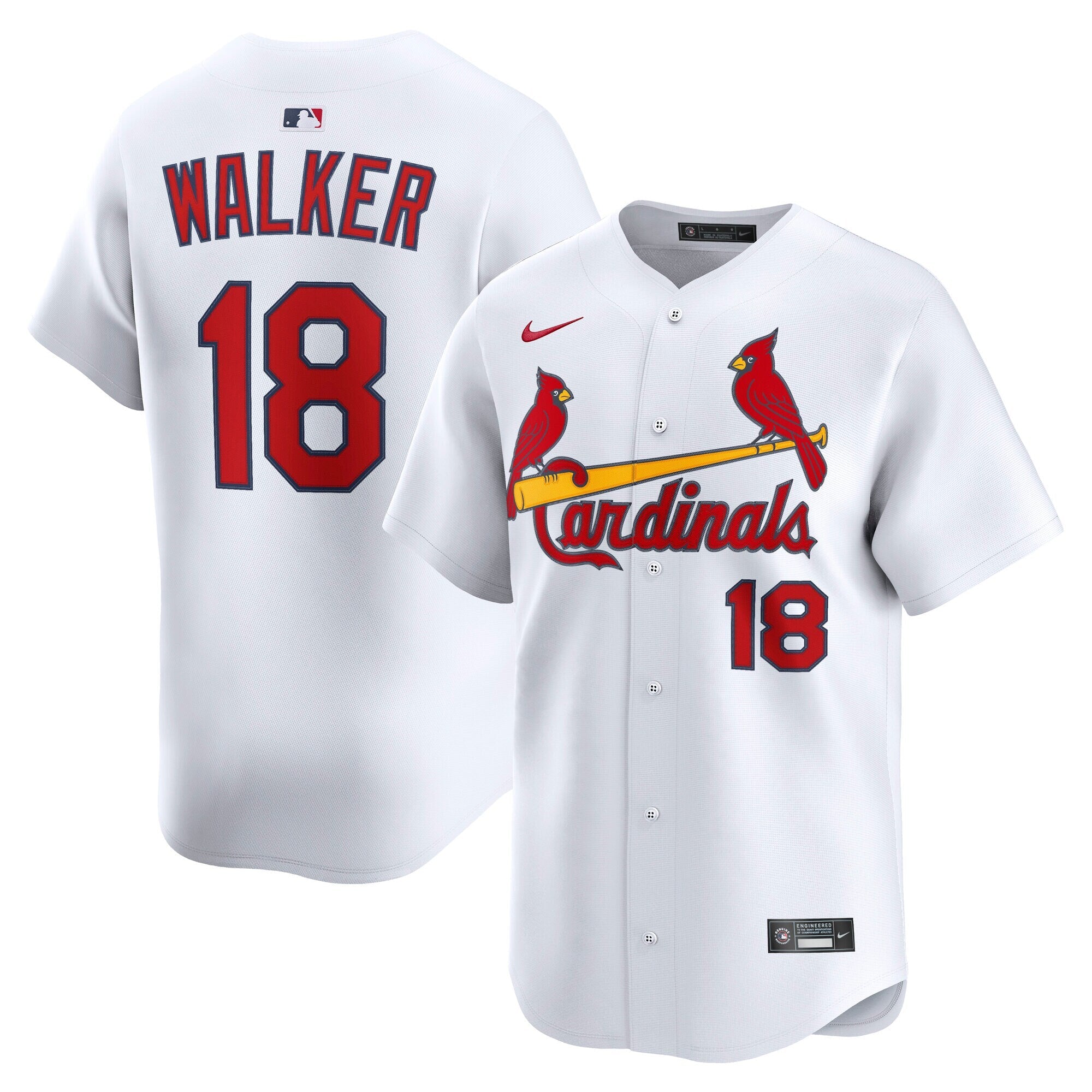 St. Louis Cardinals Jordan Walker Nike White Home Limited Player Jersey