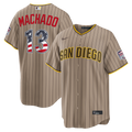 Fourth of July San Diego Padres Manny Machado Nike Sand USA 250 Stadium Jersey