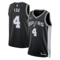 San Antonio Spurs Nike Icon Edition Swingman Jersey - Black - De'Aaron Fox