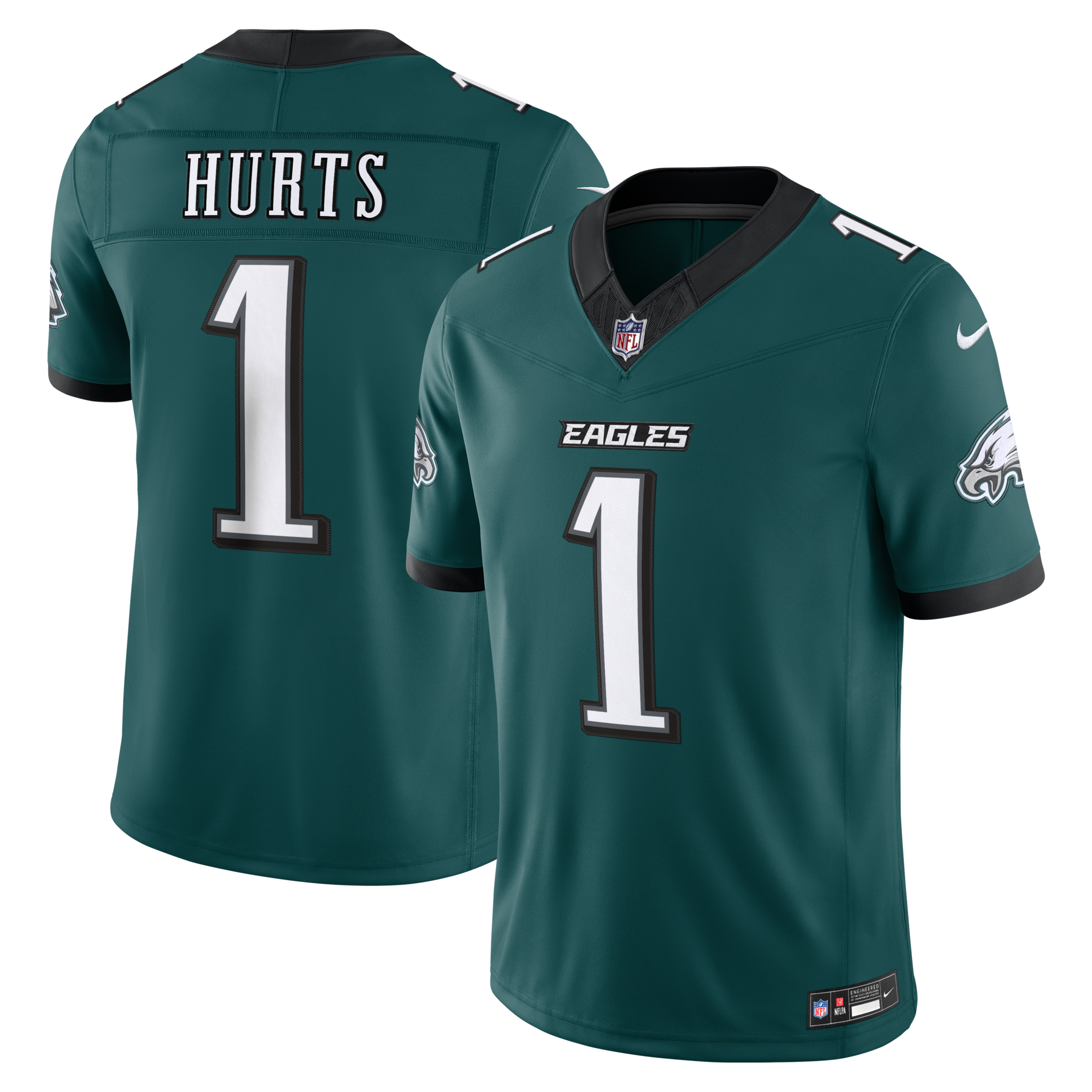 Philadelphia Eagles Jalen Hurts Nike Midnight Green Team Vapor F.U.S.E. Stitched Limited Jersey