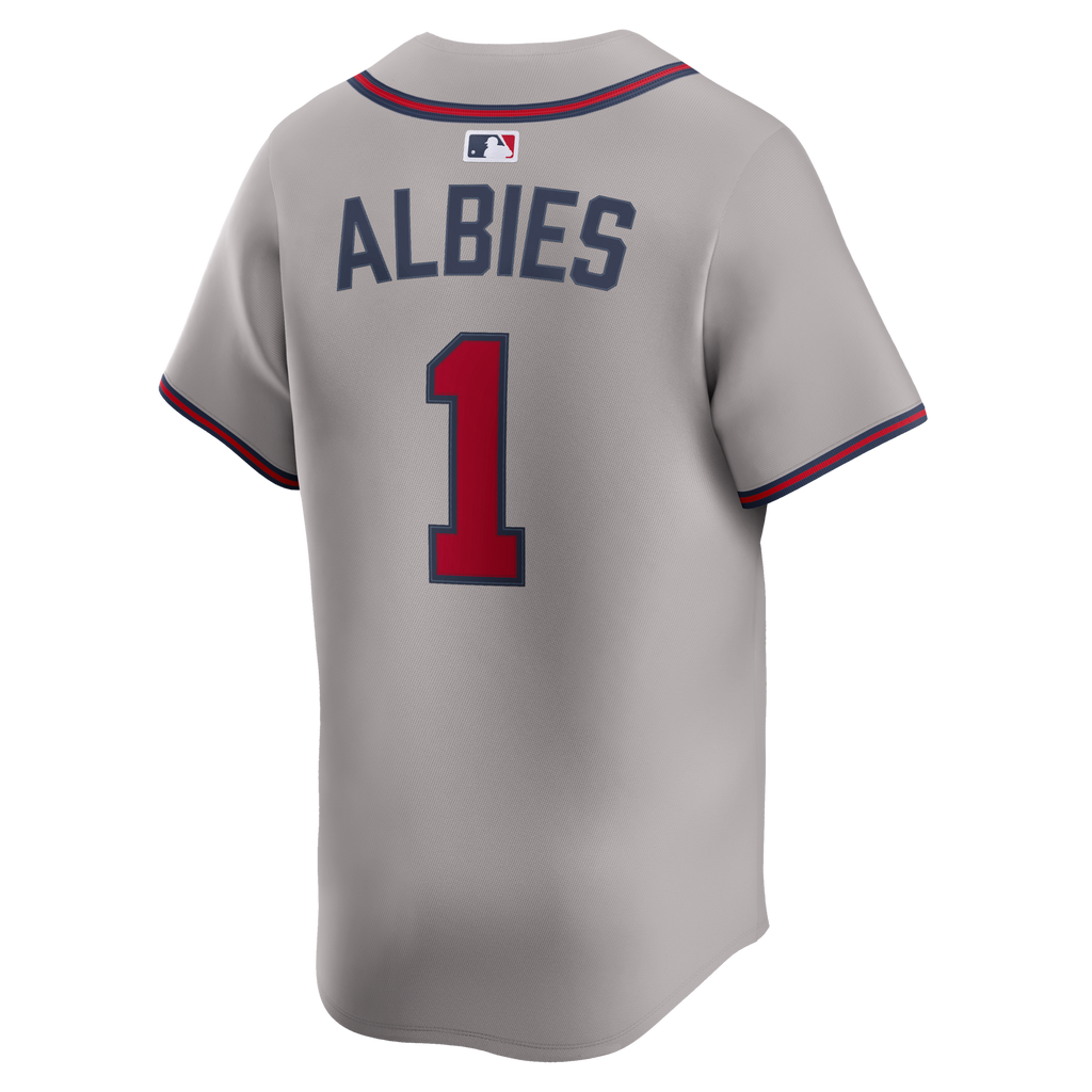 Atlanta Braves Ozzie Albies Nike Gray Road Limited Player Jersey