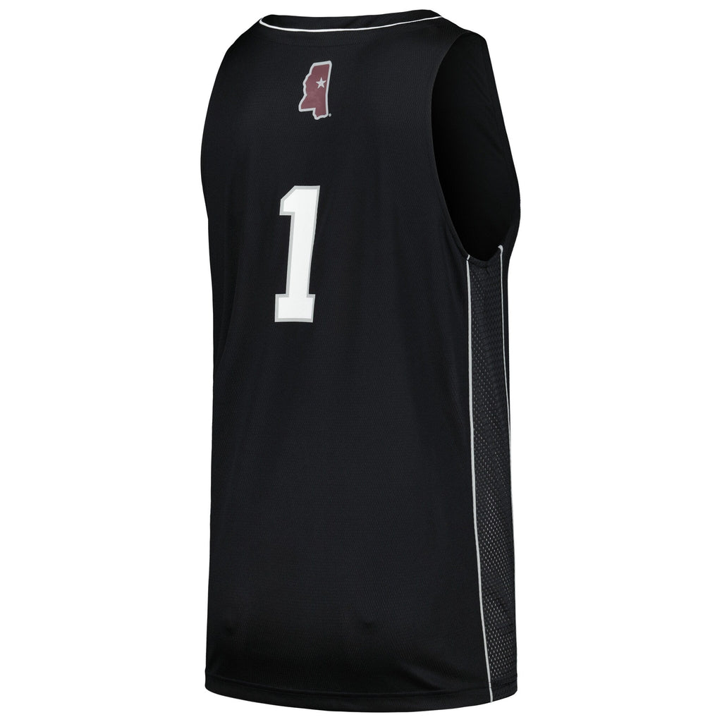 adidas #1 Black Mississippi State Bulldogs Swingman Basketball Jersey