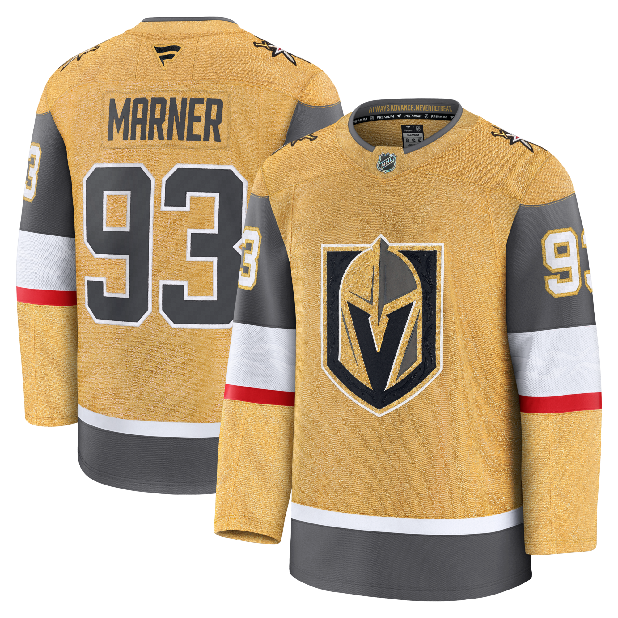 Vegas Golden Knights Mitch Marner Fanatics Gold Home Premium Jersey