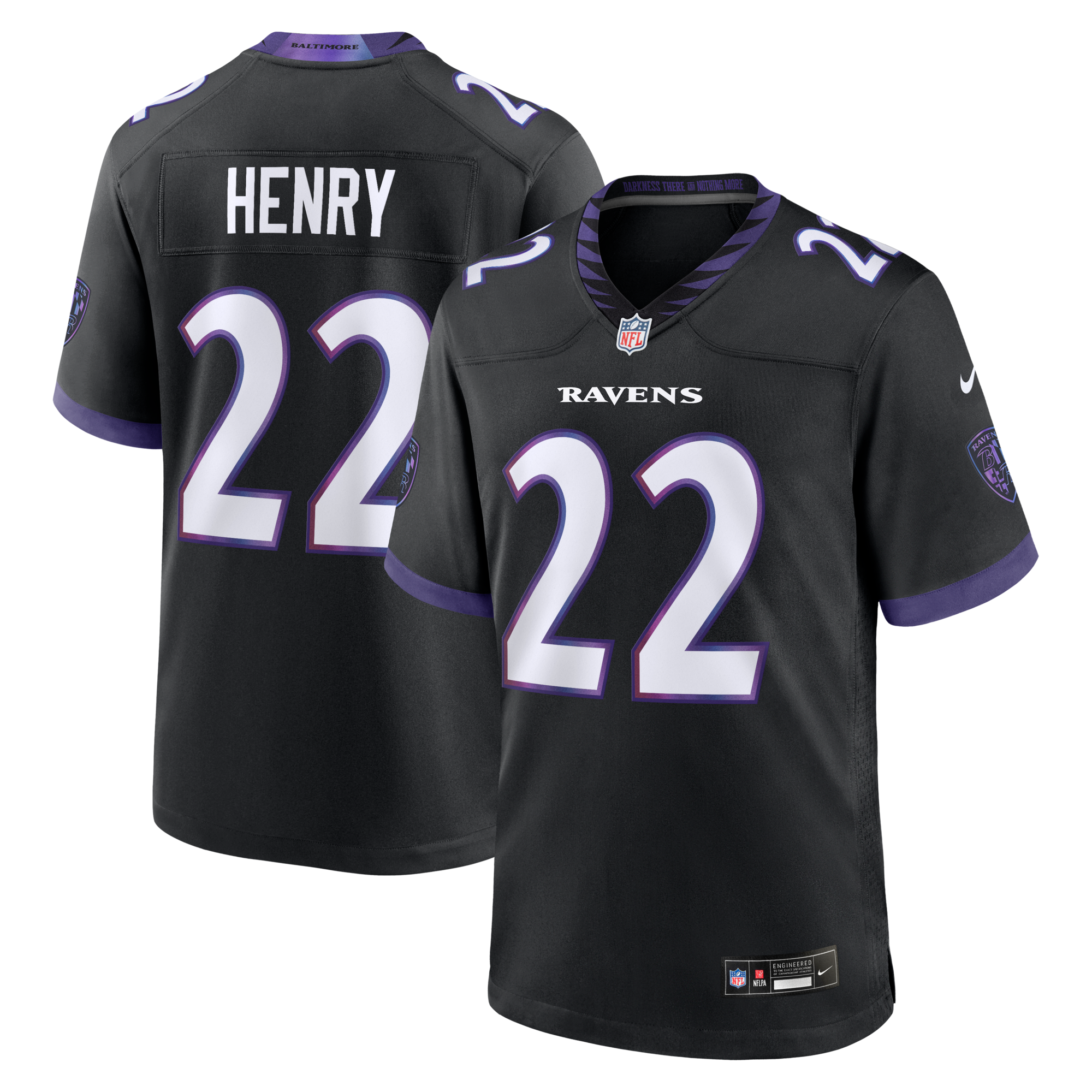 Baltimore Ravens Derrick Henry Nike Black Alternate Game Jersey